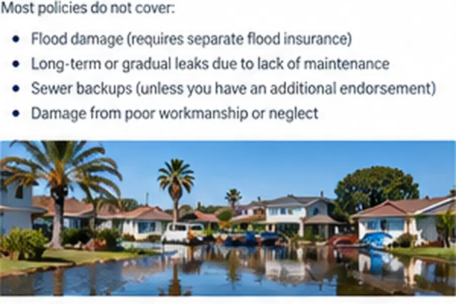 Residential homes representing water damage considerations in Oxnard