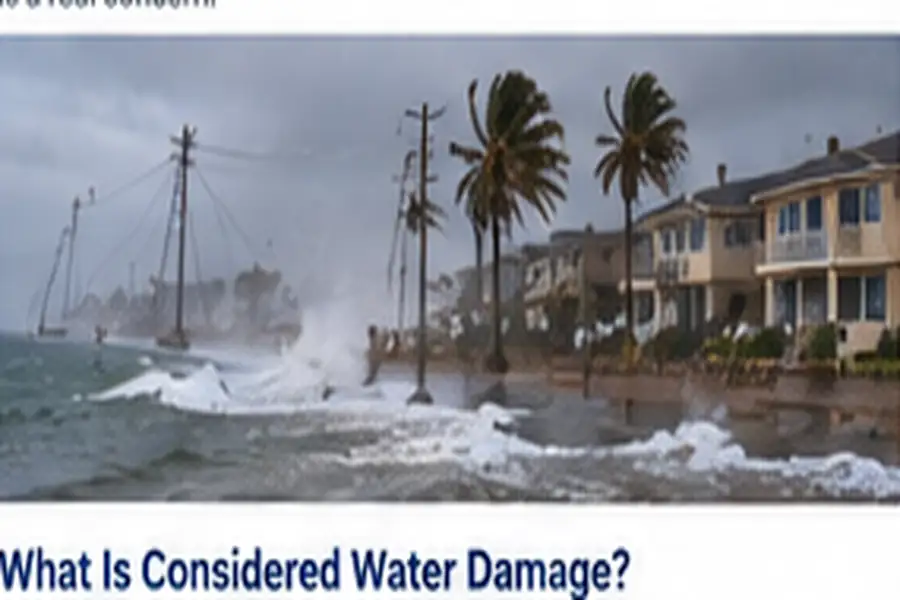 Storm flooding near residential properties
