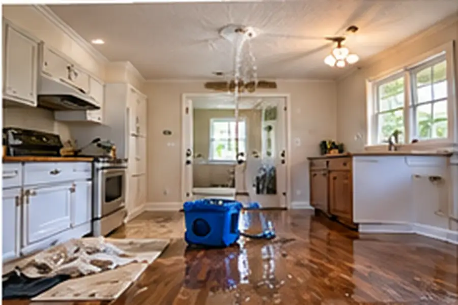 Water leaking from plumbing inside a home
