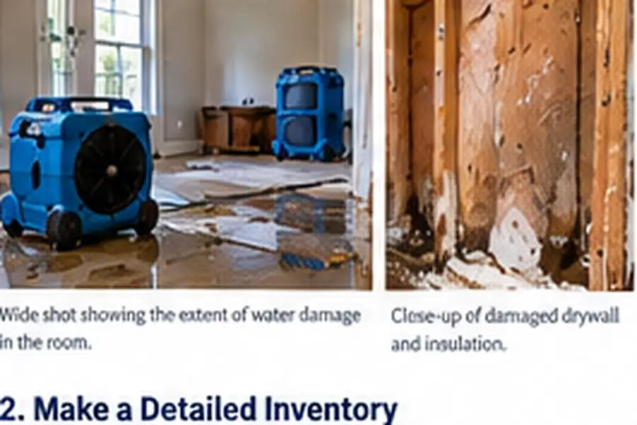 Water damage restoration equipment and exposed wet building materials